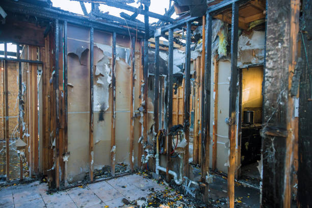 Professional Fire Damage Restoration technician working in Clemmons, NC